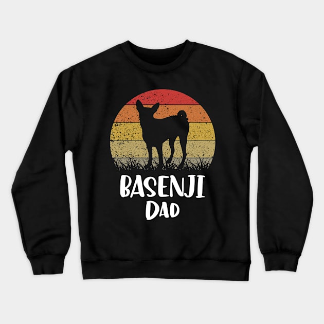 Basenji Dog Dad Crewneck Sweatshirt by AmazingDesigns